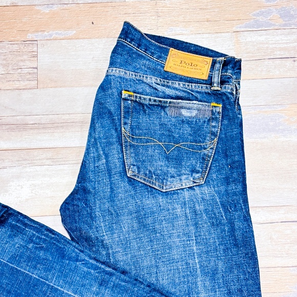 RALPH LAUREN Blue distressed jeans - Picture 2 of 12